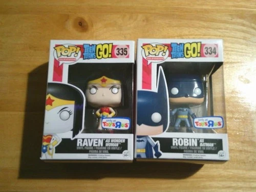 Funko Pop Teen Titan GO! Toys R US Excl Raven as Wonder Woman, Robin as Batman