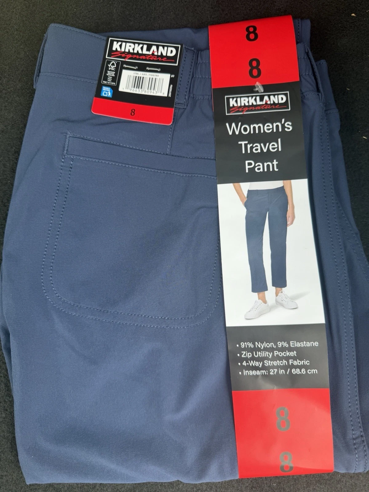 Kirkland Ladies Travel Pants Navy Blue Size 8 | Costco Find | Amazing Fit NEW
Opens in a new window