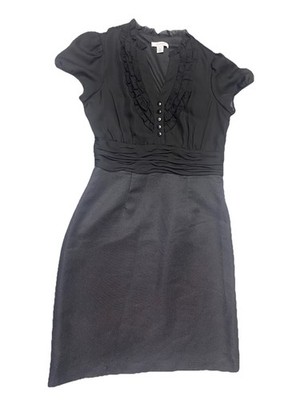 Dress barn size 10 Ruffled Cocktail Dress Grunge Dark Academia Goth Classic