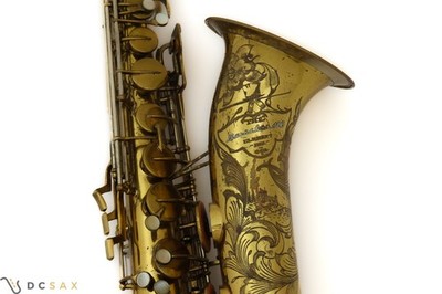 1946 Buescher Top Hat and Cane Tenor Saxophone, Original Lacquer, Video Demo