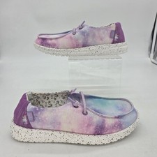 Hey Dude Wendy Youth Shoes Girls Size 6 Dreamer Unicorn Pastel Galaxy Sneakers