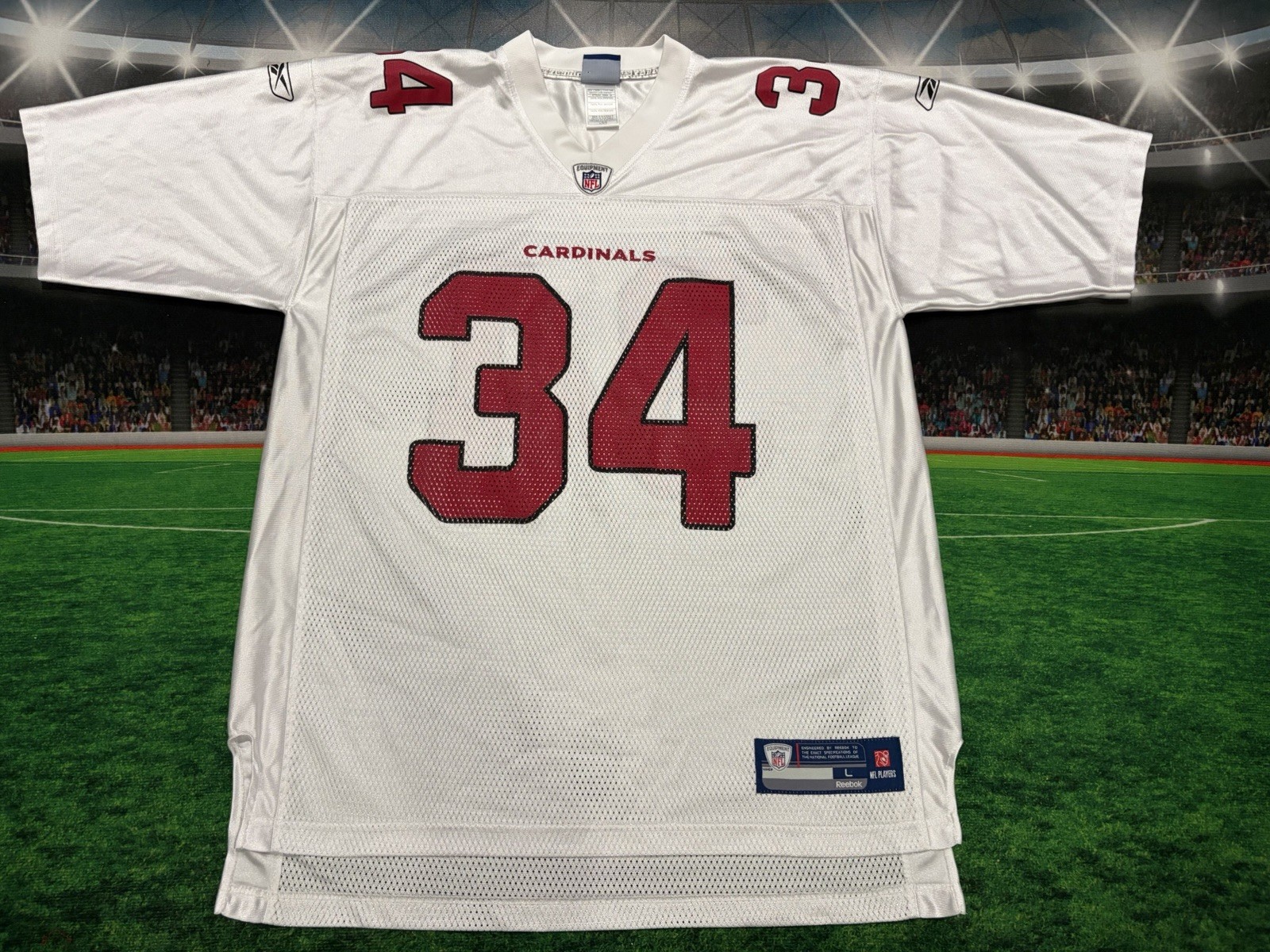 Tim Hightower #34 Arizona Cardinals Reebok Mens Jersey Sz Large Preowend