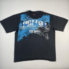 Vintage Phat Farm Shirt Mens Large Black EST 1992 Hip Hop Streetwear Faded Y2K