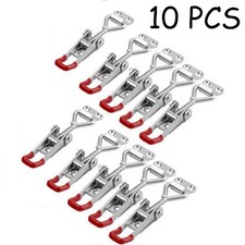 10x UK Latch Catch Stainless Steel Cabinet Boxes Handle Toggle Lock Clamp Hasp