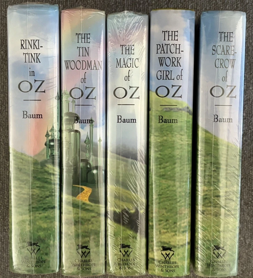 Wizard of Oz Baum 5 Volumes Hardcover Color DJ Illust. Fine Heirloom Editions - Image 3 of 4