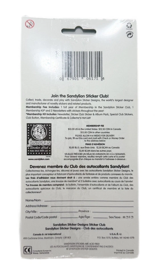 Rare Retired Mylar Sandylion Alphabet Sticker Designs 2 Sheets Letters Acid Free - Image 2 of 2