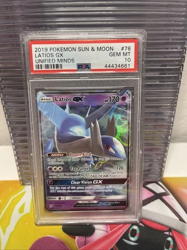 Latios GX 78/236 Sm-Unified Minds Holo PSA 10