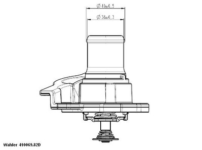 Wahler 410937.82D Thermostat, Coolant for, Fiat, Iveco