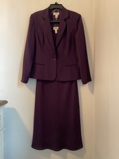 Talbots 2pc Sleeveless Maxi Shift Dress & Blazer Size 12 Purple