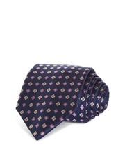 The Men's Store at Bloomingdale's Silk Classic Geometric Tie O/S Navy Purple