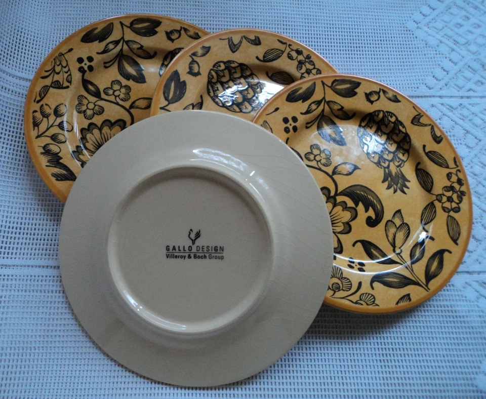 VILLEROY & BOCH  GALLO DESING    Konvolut,  Teller, Unterteller, Kaffeekännchen - Bild 3 von 4