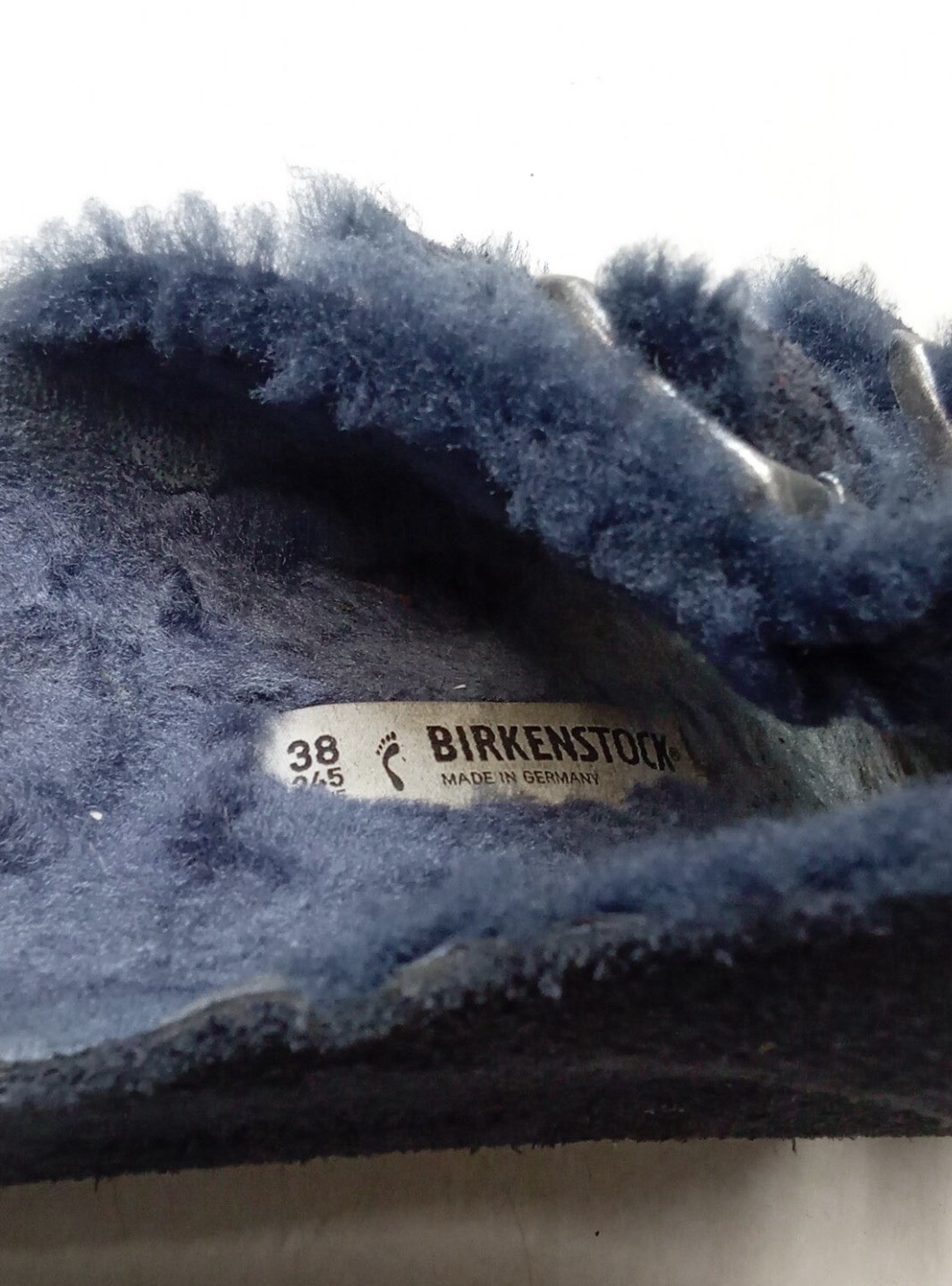 Birkenstock Arizona Big Buckle Shearling Teddy Faded Blue Size EU 38 image 5