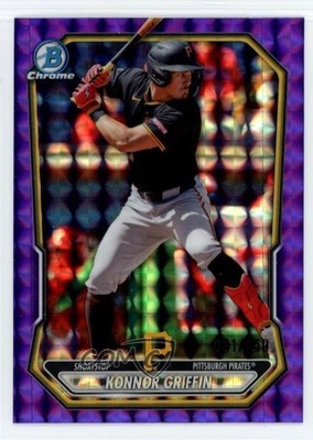 2026 Bowman Purple Geometric Refractor 51/250 Konnor Griffin Rookie RC 1t43