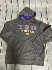 NWT Youth Boys Colosseum LSU Tigers Sweatshirt Hoodie XL 20 Grey Louisiana State