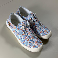 Blowfish Malibu Women's Slip-On Comfort Shoes Blue Orange Geometric Size 9