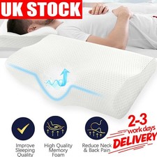Cervical Contor Memory Foam Pillow for Neck Pain Orthopedic Neck Pillow White