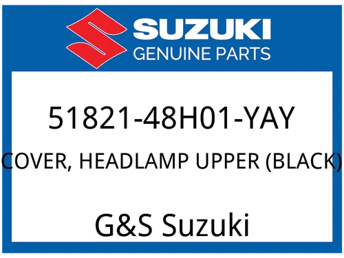 COVER, HEADLAMP UPPER (BLACK)