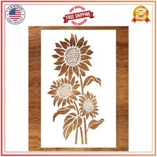 Large Sunflower Stencil 12x15 Inch Reusable Flower Template for Painting Crafts