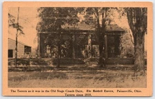 Randell Tavern Painesville Ohio Vintage Postcard Old Stage Coach Era