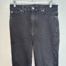 7 FOR ALL MANKIND B air High Waist Ankle Skinny Womens 31 Black Stretch