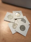 (5) 1940's Washington Quarters 90% Silver Content Circulated