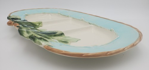 Discontinued Fitz & Floyd Caprese Market Divided Serving Tray 16" x 9" Retired - Picture 5 of 11