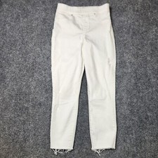 Spanx Jeans Womens Small Leggings Jeggings Stretch Ankle Skinny Raw Hem Pants