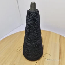 Unbranded machine knitting yarn - black nylon - 69 grams (C171)