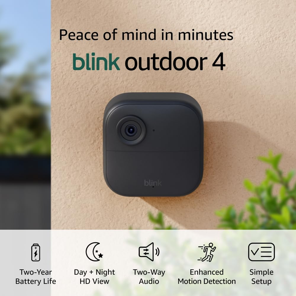 Outdoor 4th Gen Mini Smart Security Camera with Two-Way Talk & HD Live View