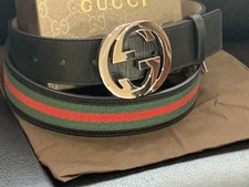 Authentic Gucci Men's Black Guccissima Belt G Buckle 114984 Aa61n for sale  online | eBay