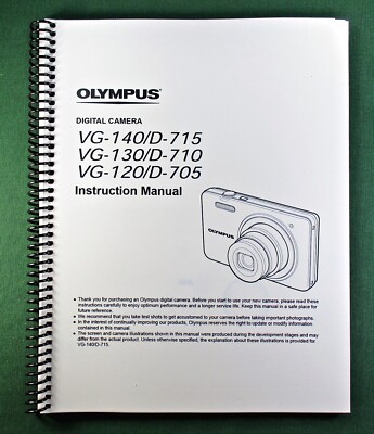 Olympus VG-120 / VG-130 / VG-140 Instruction Manual with Protective Covers!