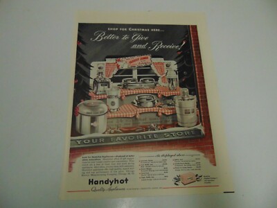 1948 HANDYHOT Electrical Appliances Great Gifts print ad