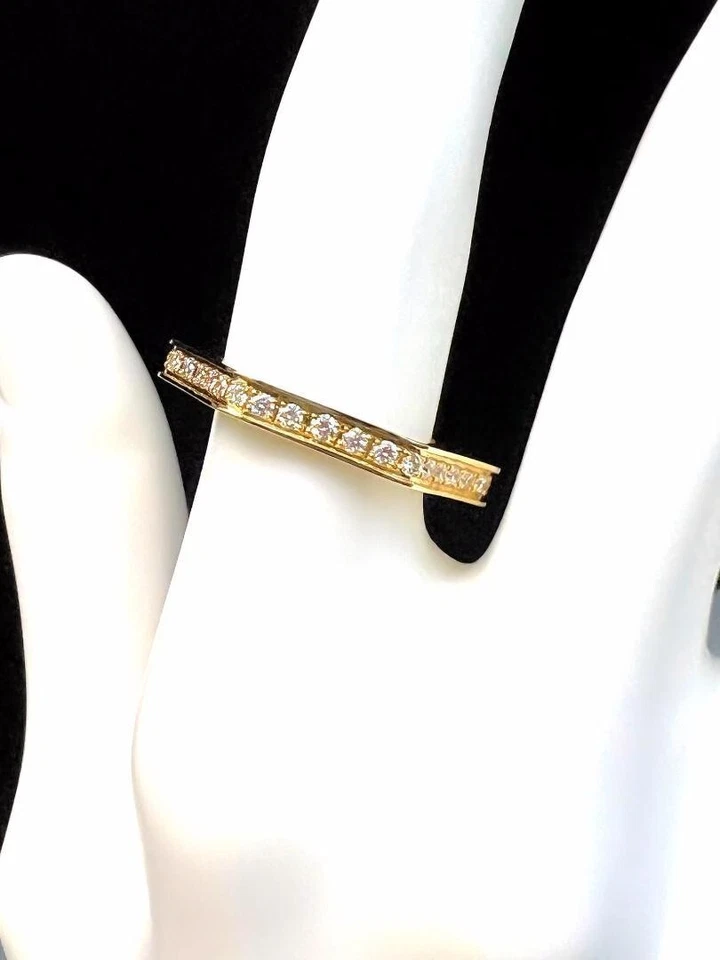 Anillo MONTBLANC Hexagonal Completo Diamante Eternidad 18K YG Talla 58/8.2US Para Hombre RARO Foto 4 de 4