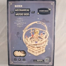 ROKR Starry Night Mechanical Music Box Chapter V Wooden Puzzle Brand New Sealed