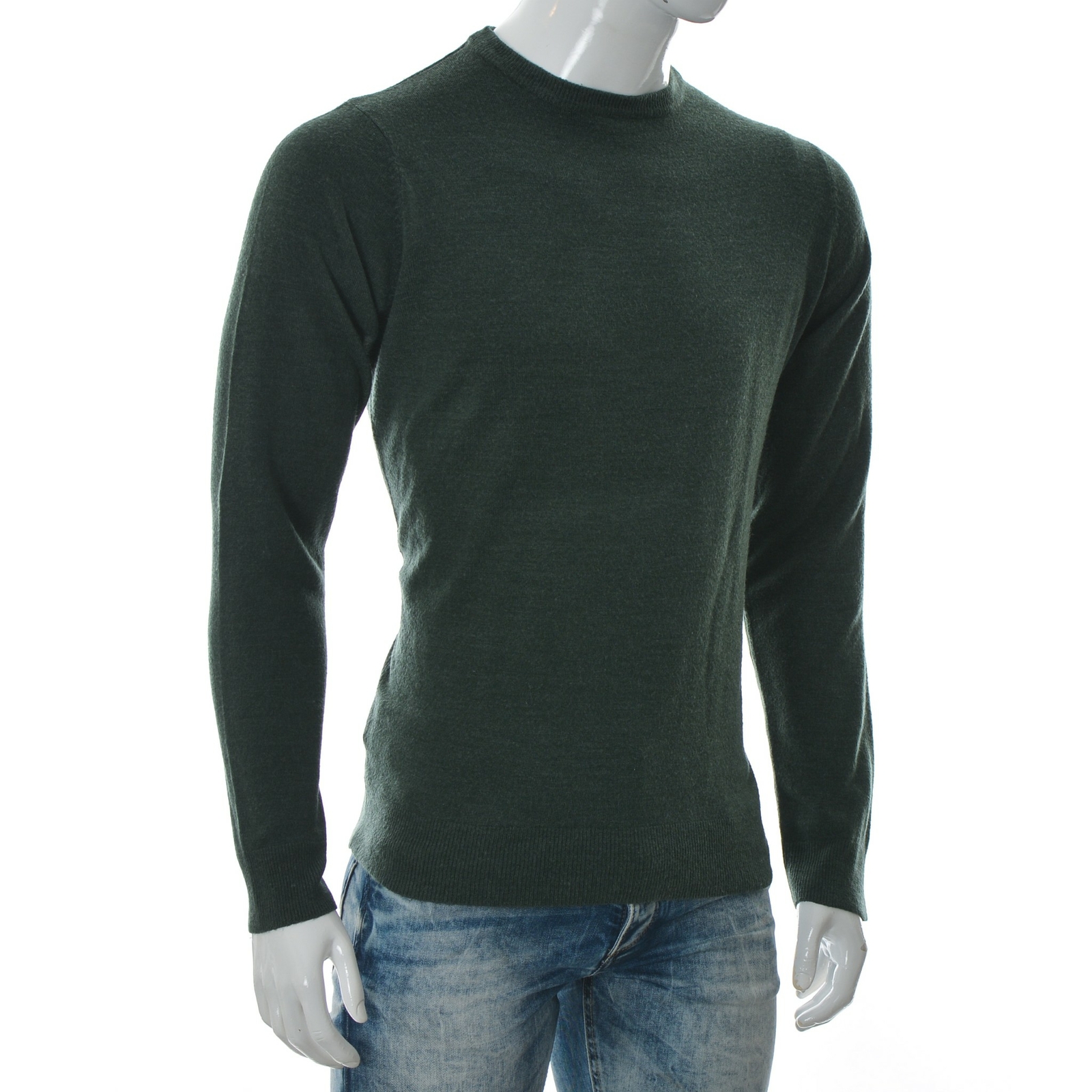 Crew Neck Pullover Sweater Top Knitted 