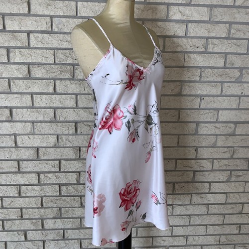 Vintage Nicolette New York Floral Print Opaque Mini Bias Cut Slip Dress SZ Small - Picture 6 of 16