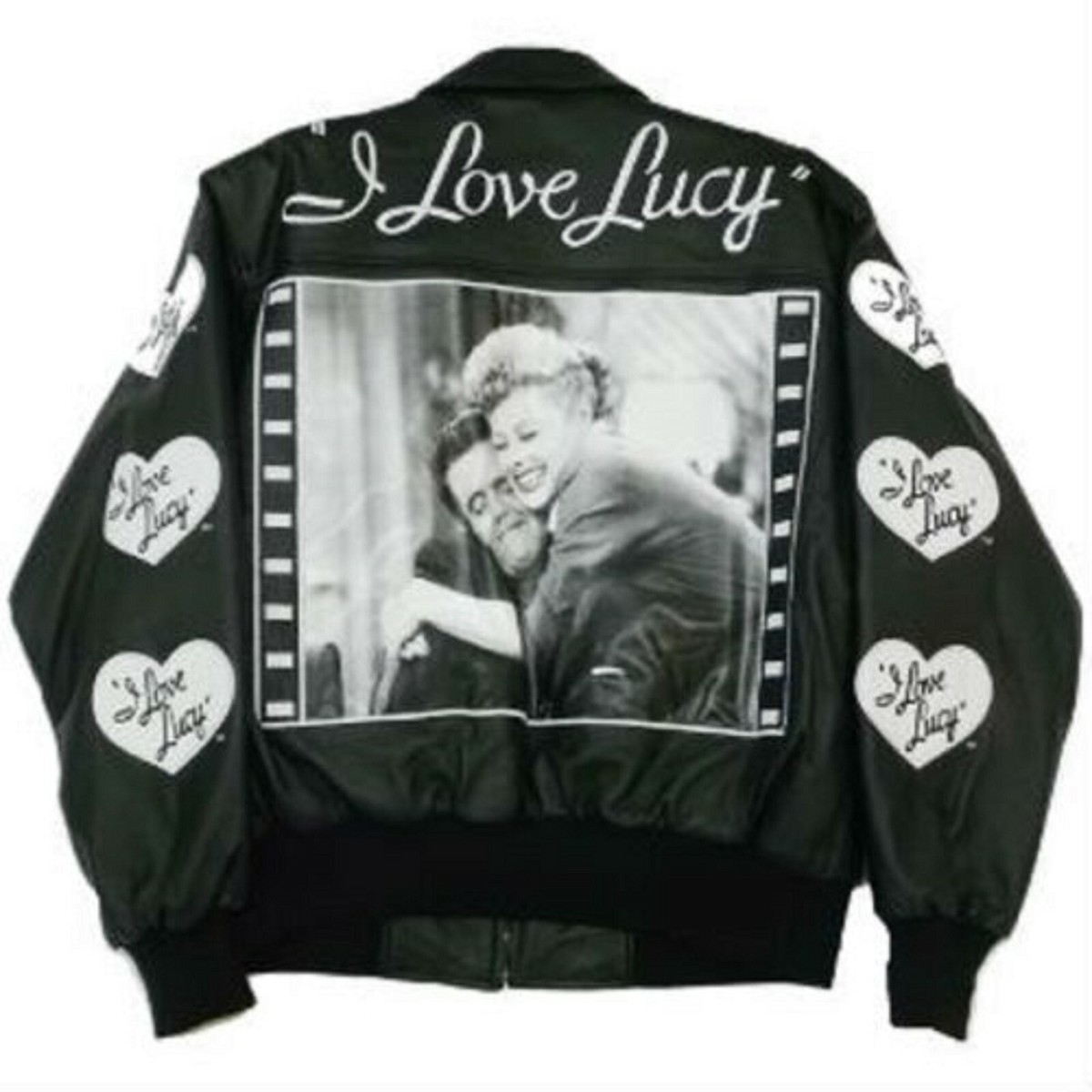 I LOVE LUCY BOMBER LEATHER JACKET Ex 0696 | eBay