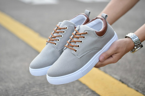Men's Sneakers Casual Cozy Canvas 3cm Elevator Height Increasing Shoes Fashion - Picture 4 of 16