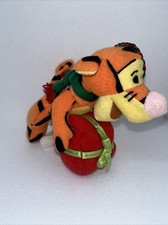 Disney Winnie the Pooh Tigger w/ Scarf and Present Christmas Ornament Plush 5  