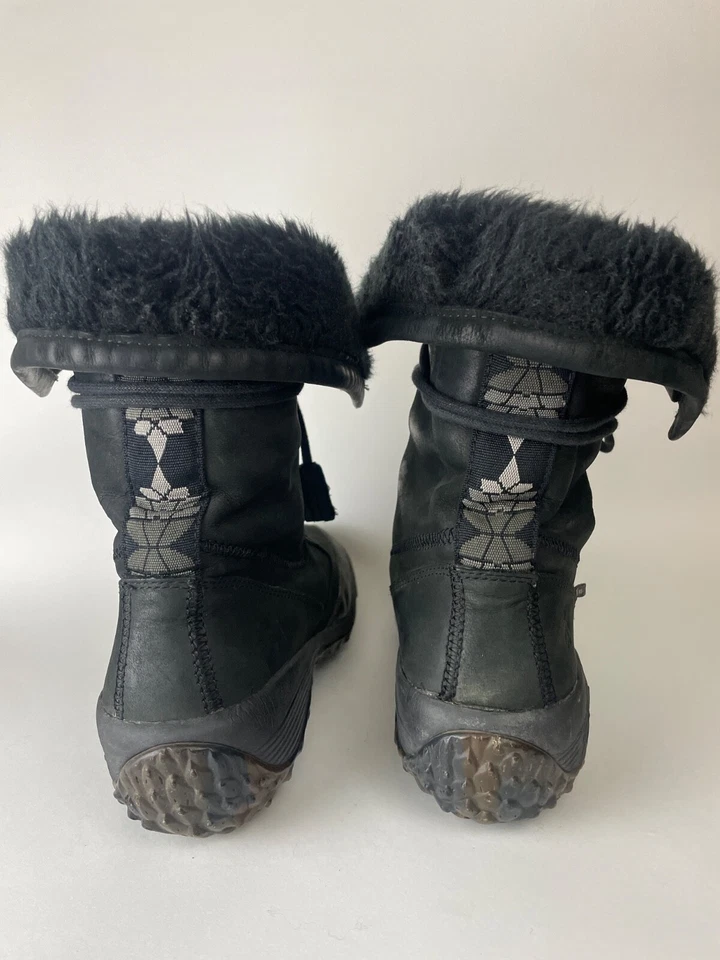 Cushe Alpine Cone Women's Black Winter Boots Size 8 Faux Fur Lined Lace-Up Grip - Image 3 of 4