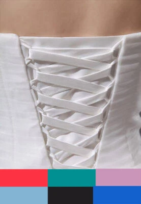 Wedding Gown Satin Corset Lace Up Panel 3pc Set Replacement Kit several Colours