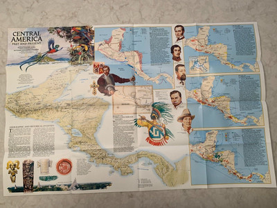 map - Central America: Past & Present, by National Geographic, 1986