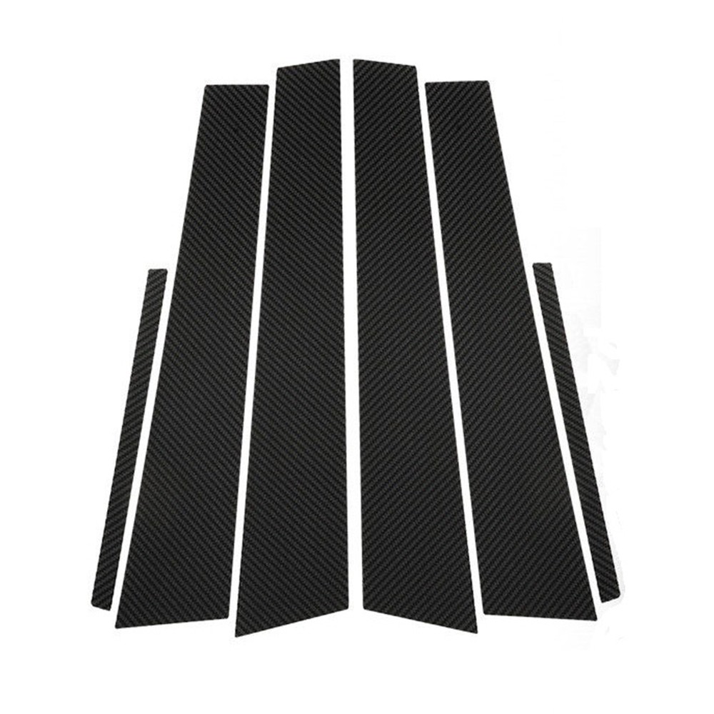 6X Fits 2011-2021 Dodge Charger Door Pillar Post Trim Carbon Fiber Accessories