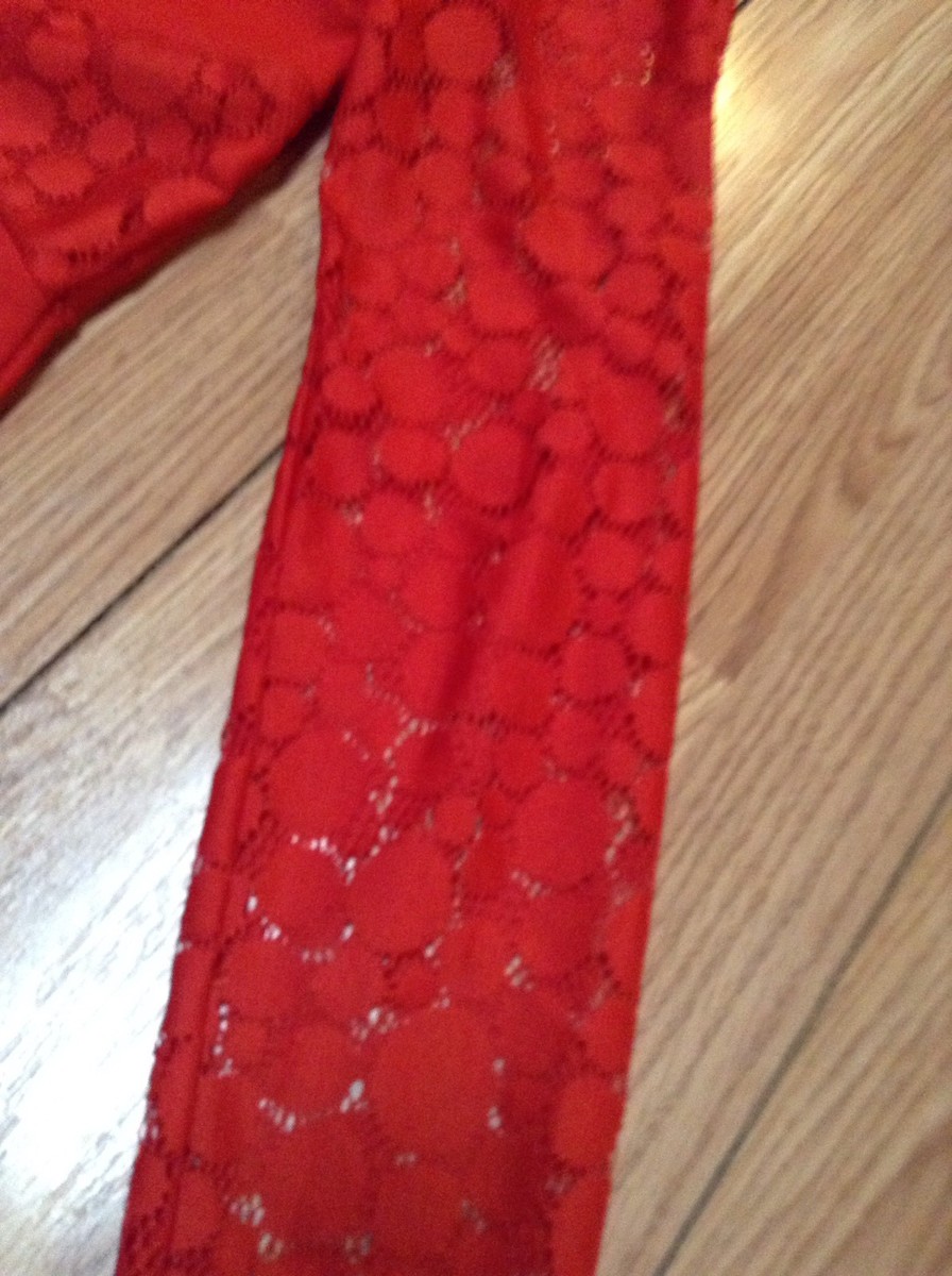 Robe Manches Longues Gianni Bini Rouge - Taille M - Occasion Très Bon état