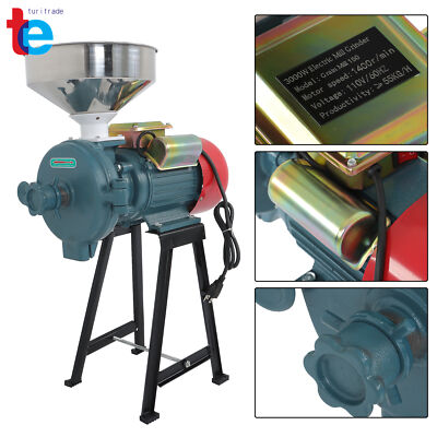 3000W Mill Corn Wheat Feed Flour Cereal Grain Mill Electric Grinder Grain 110V