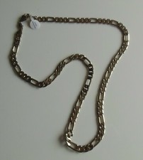 Men's Stainless Steel Silver Figaro Link Chain Necklace 30" x 8mm