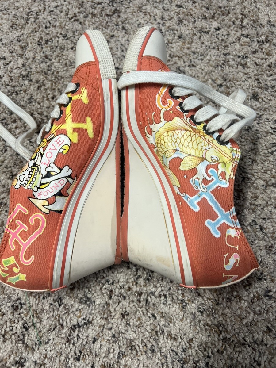 Ed Hardy スカルデザインブーツ Ed Hardy スカルデザインブーツ