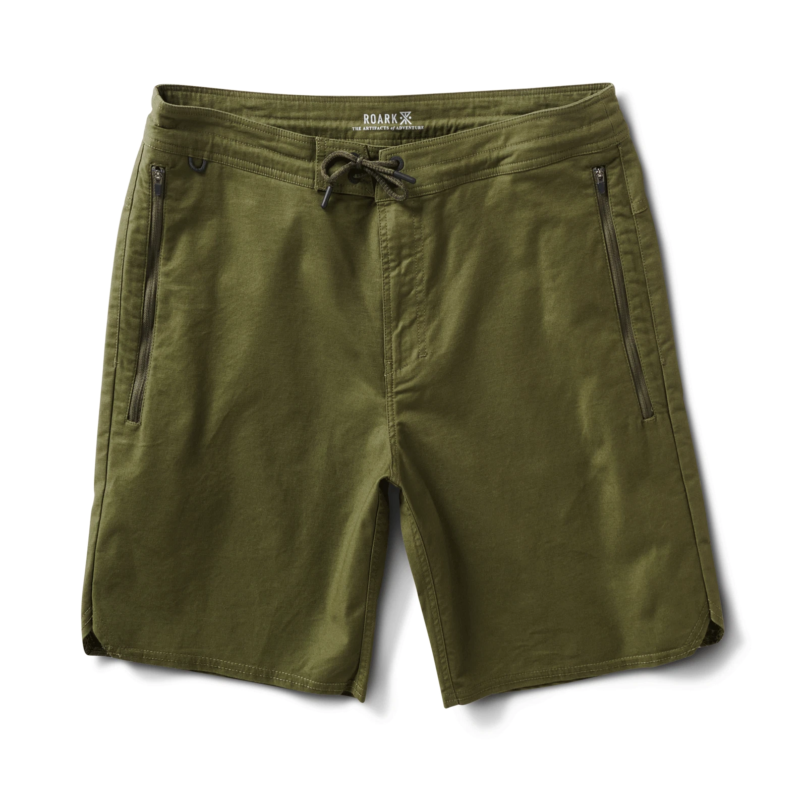 Roark Mens Layover Shorts 2.0, Oversized Pockets, Back Ventilation, Military, 34