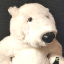 Coca Cola 12" Polar Bear Plush Holding Coke Bottle w/tags Cavanaugh Brand 1993