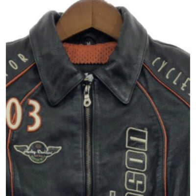 ジャケット・アウター 00s riders leather jaket 00s] HARLEY DAVIDSON Leather Rider's Jacket Bike, Size:M